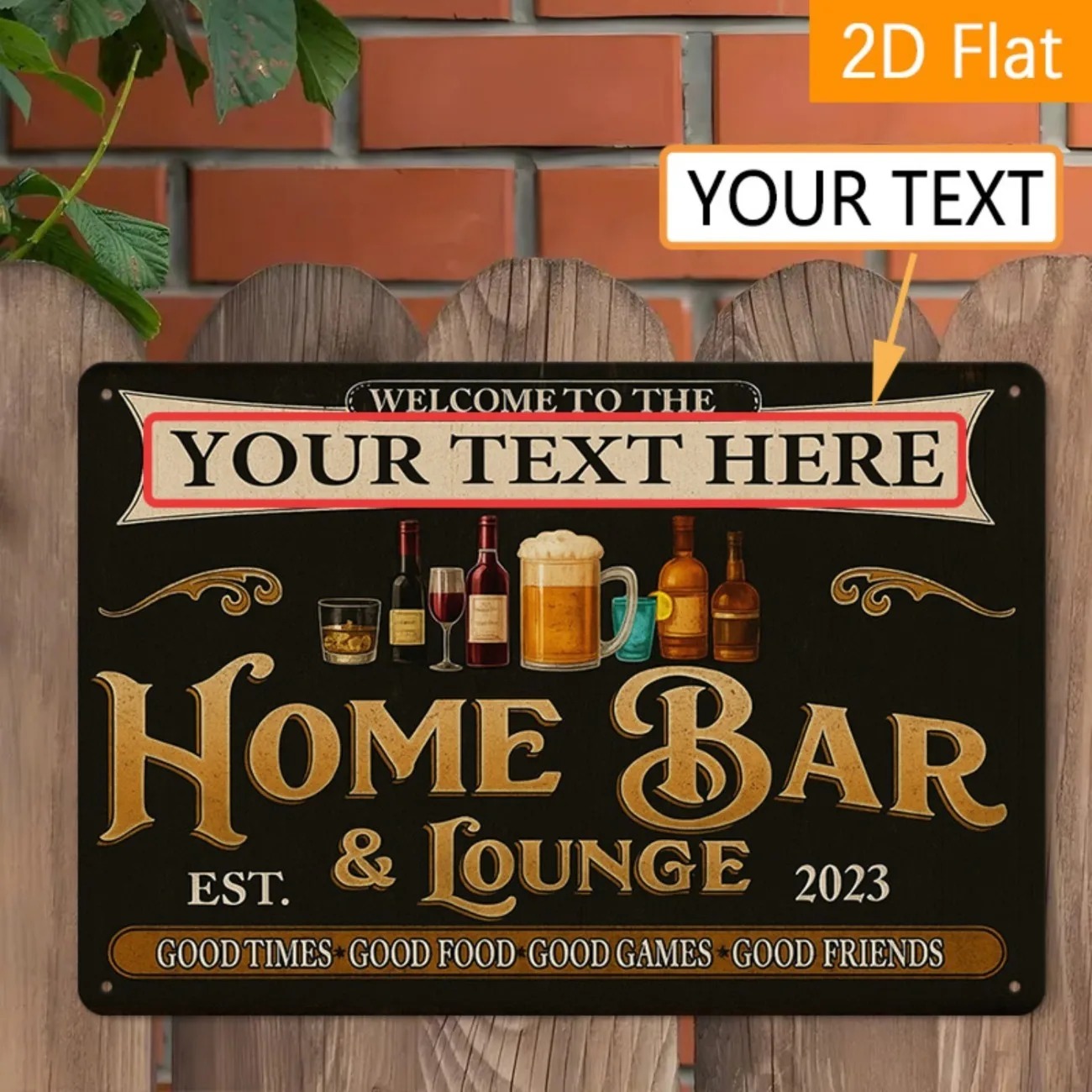 Home Bar Lounge - Özel Yazılı Vintage Ev Barı ve