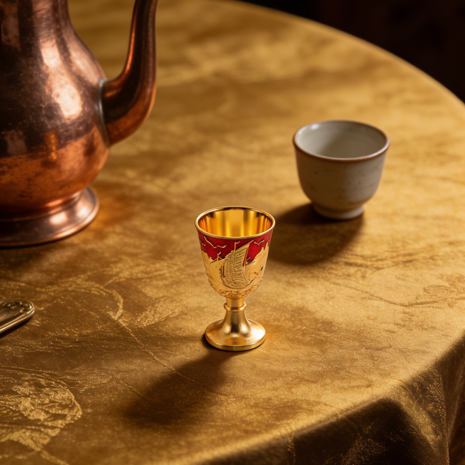 Home Bar Set - 2 Adet Vintage Alaşımlı Kadeh, Ritüeller,