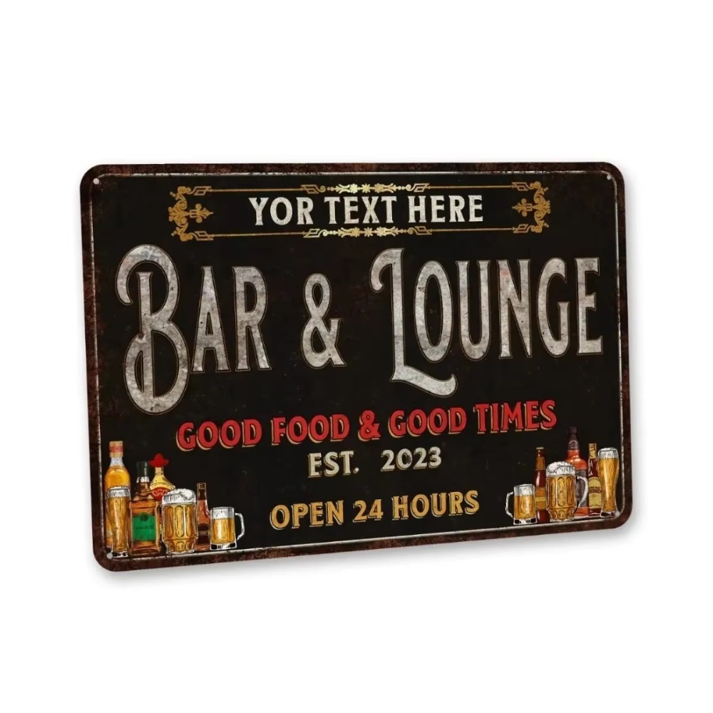 Home Bar Lounge - CIFbuy Kişiselleştirilmiş, Özel Yazılı Metal Duvar
