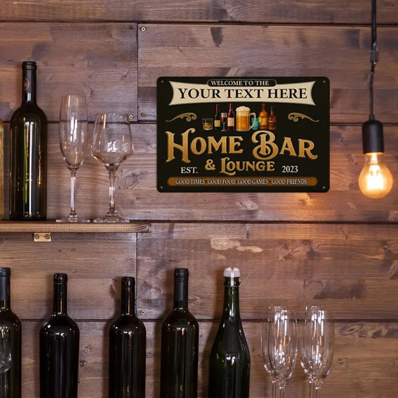Özel Yazılı Vintage Ev Barı ve - Home Bar Lounge incelemesi ve fiyatı